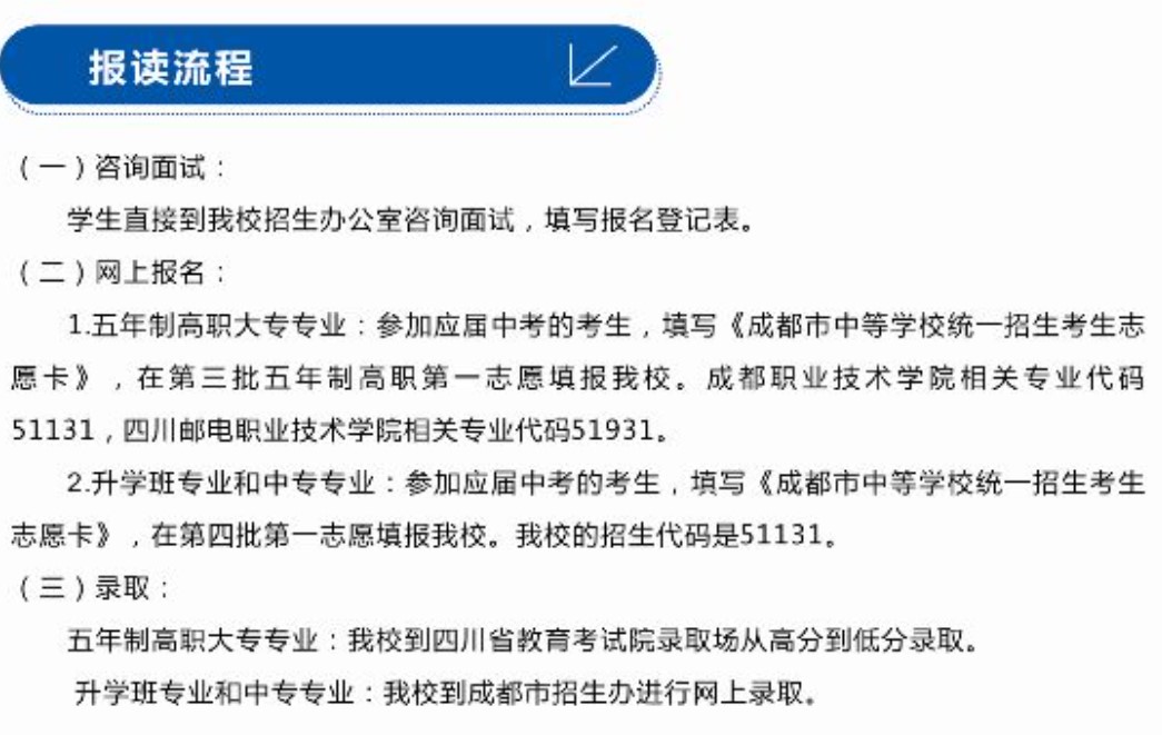 2019年报读成都市蜀兴职业中学学校具体流程
