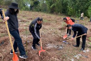 成都中职院校四川城市技师学院组织植树活动