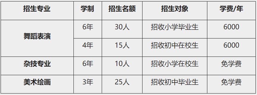 成都文化艺术学校招生专业