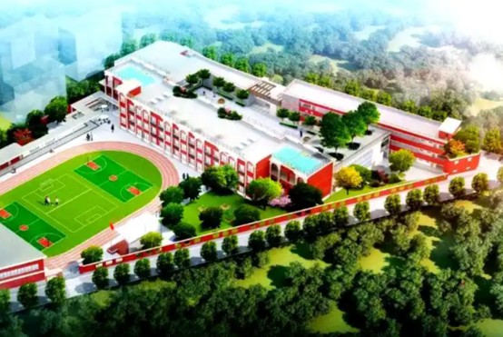 武侯区五七学校鸟瞰全景 武侯区五七学校鸟瞰全景